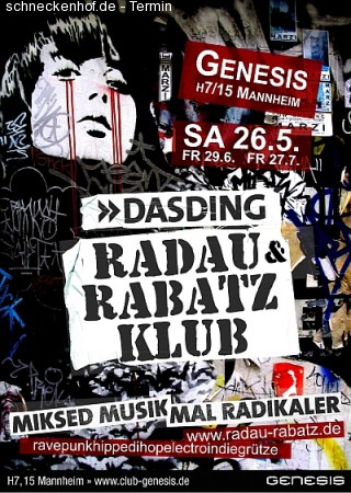 DASDING Radau & Rabatz Klub Werbeplakat