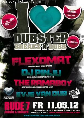 I Love Dubstep - Breakz n Dubs Werbeplakat