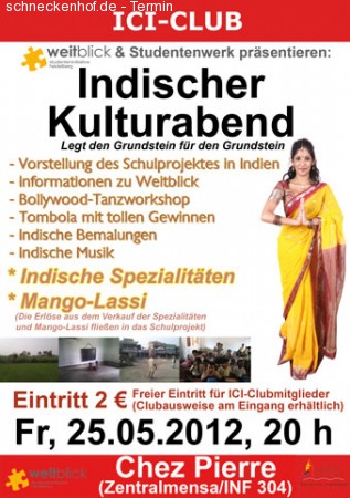 Indischer Kulturabend Werbeplakat