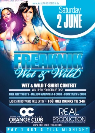 Freaknik Wet&wild Party Werbeplakat