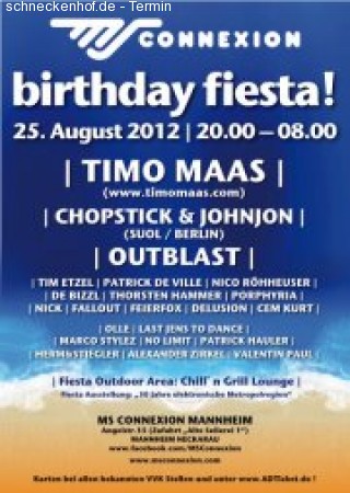 Ms Connection Birthday Fiesta Werbeplakat