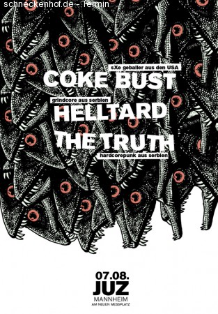 7.8. HARDCORE SHOW im Juz MA Werbeplakat