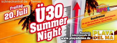 Ü30 Summer Night (Premiere) Werbeplakat