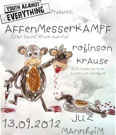 Punkrock Show im Juz Mannheim Werbeplakat
