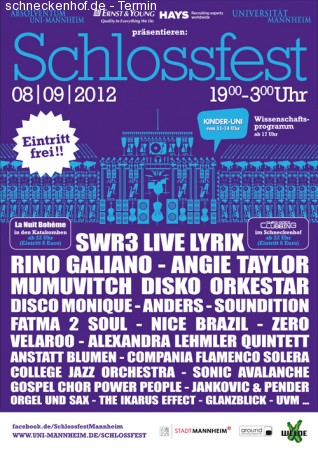 9. Mannheimer Schlossfest Werbeplakat