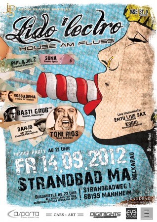 Lido 'lectro... House am Fluß Werbeplakat