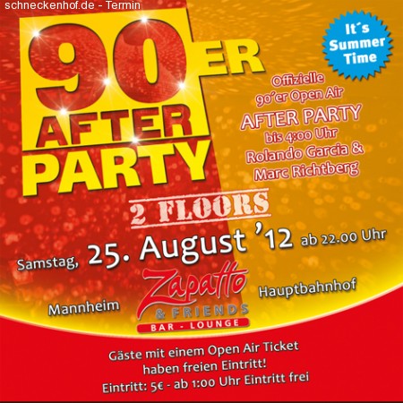 90er After Party Werbeplakat