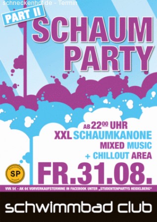 Schaumparty Part II Werbeplakat