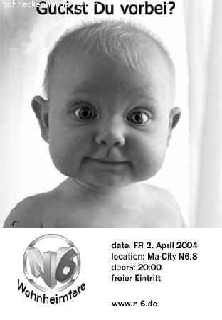 Wohnheimparty Werbeplakat