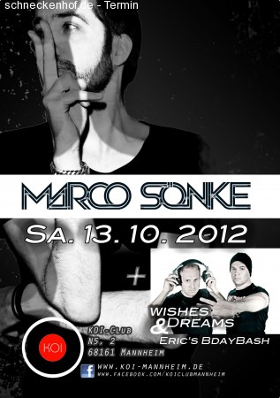 Marco Sönke + Eric's Bday Bash Werbeplakat