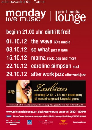 Monday Live Music Werbeplakat