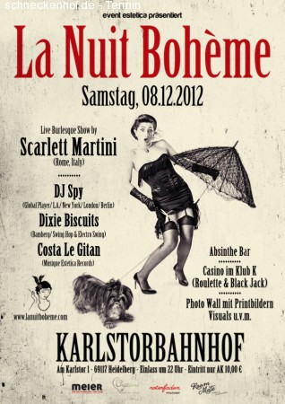 La Nuit Boheme Werbeplakat