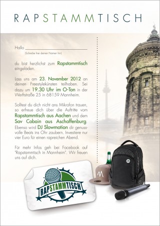 Rapstammtisch Werbeplakat