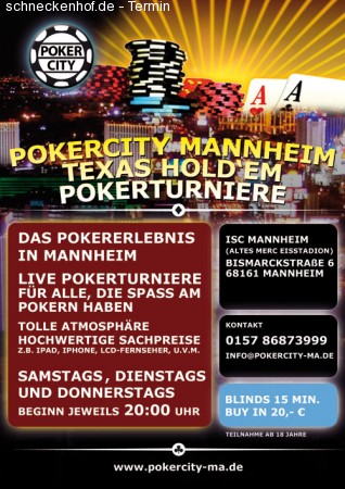 Texas Holdem Pokerturnier Werbeplakat