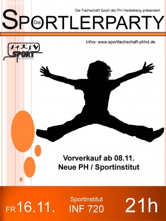 Sportlerparty PH-Heidelberg Werbeplakat
