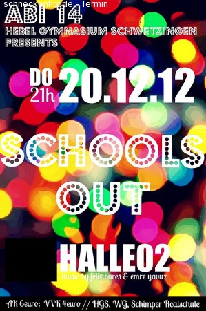 Schooll´s out Party Werbeplakat