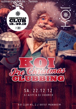 PreCHRISTMAS Clubbing Werbeplakat
