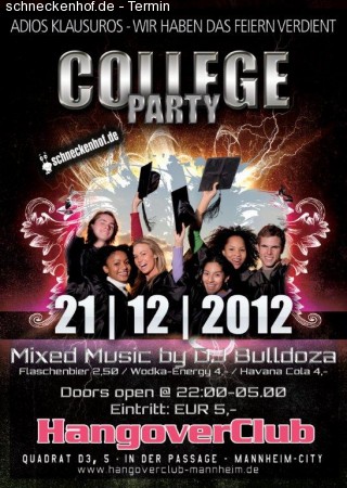 College Party Werbeplakat