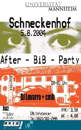 Universit&auml;ts Bibliothek Fete Werbeplakat