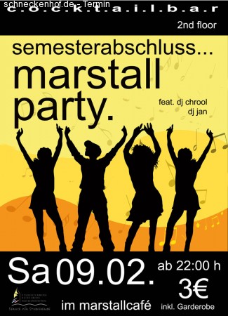 Semesterabschlus Marstallparty Werbeplakat