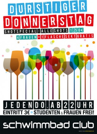 Durstiger Donnerstag Werbeplakat