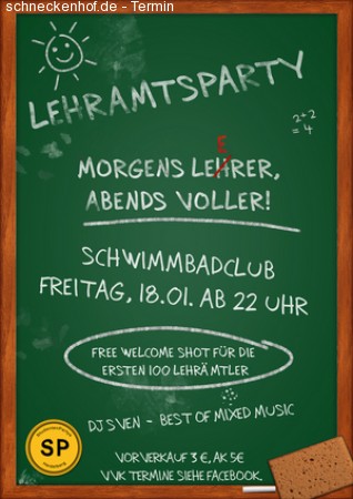Lehramtsparty Werbeplakat