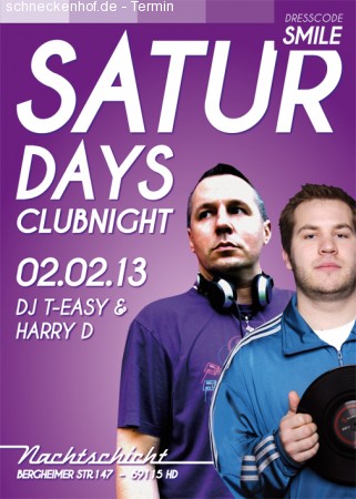 Saturdays Clubnight Werbeplakat
