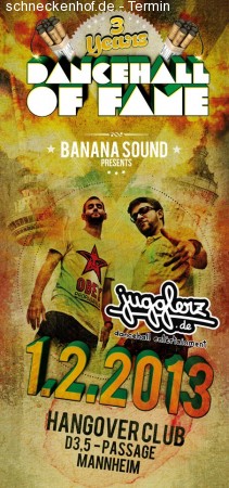 3 Jahre Dancehall of Fame Werbeplakat