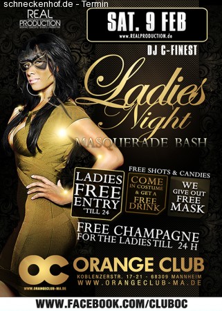 Ladies Night Masquerade Bash Werbeplakat