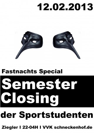 Semesterclosing Sportstudenten Werbeplakat