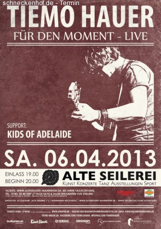 Tiemo Hauer & Band Werbeplakat