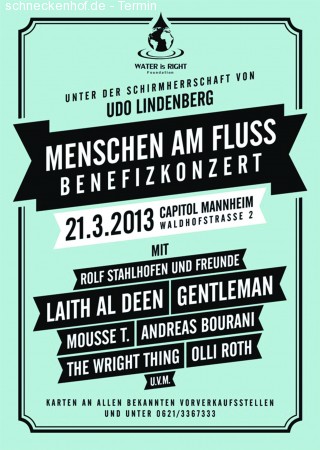 Menschen am Fluss Werbeplakat