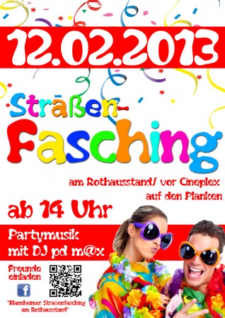 Straßenfasching / Rothausstand Werbeplakat