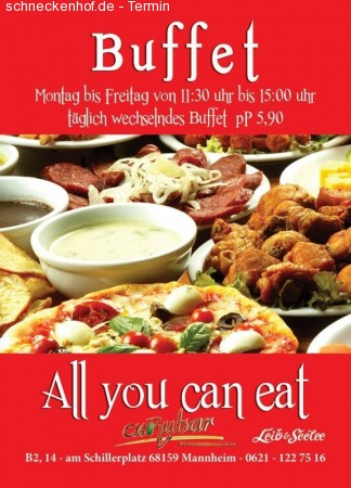 Mittagsbuffet 5,90€ Werbeplakat