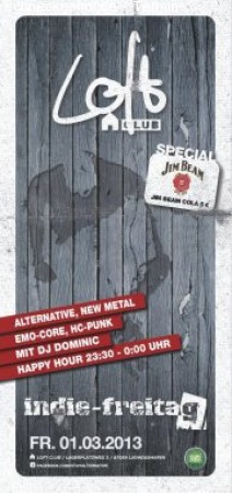 Indie Freitag @ Loft Club Werbeplakat