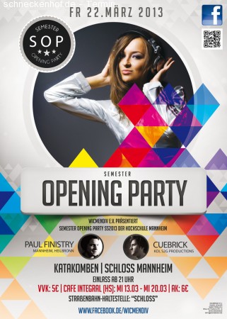 SemesterOpeningParty Werbeplakat