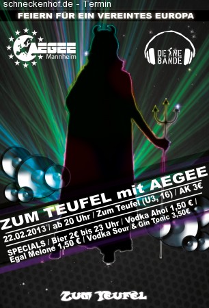 Zum Teufel mit AEGEE Werbeplakat