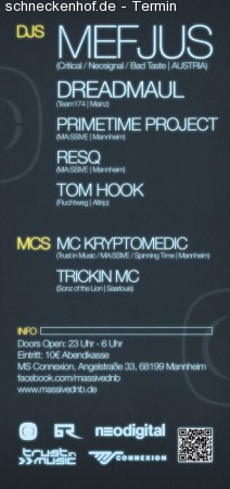 Ma:ssive Presents Dj Mefjus Werbeplakat