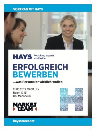Erfolgreich bewerben mit Hays Werbeplakat