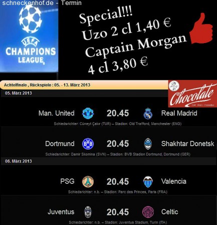 Champions League Special Werbeplakat