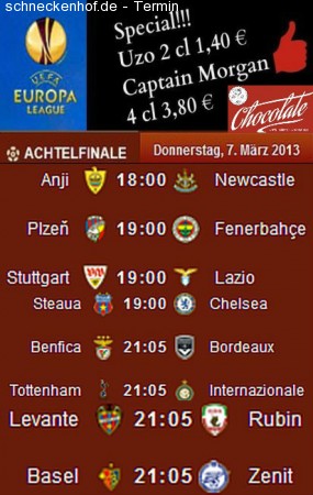 Europa League auf Großleinwand Werbeplakat