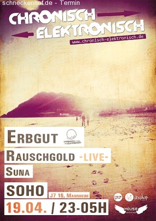 Chronisch Elektronisch Werbeplakat