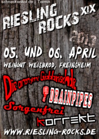 Riesling Rocks XIX - Samstag Werbeplakat