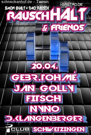 rauschHALT & FRIENDS Werbeplakat