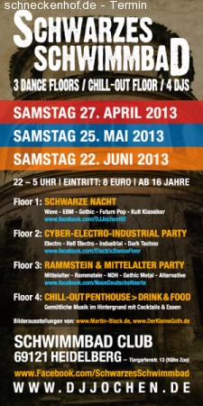 Schwarzes Schwimmbad Werbeplakat