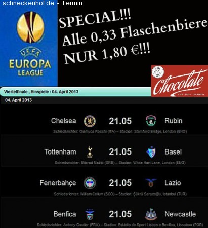 Europa League auf Großleinwand Werbeplakat