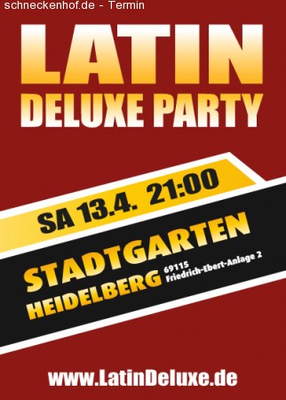 LATIN DELUXE PARTY - Sa. 13.4. Werbeplakat