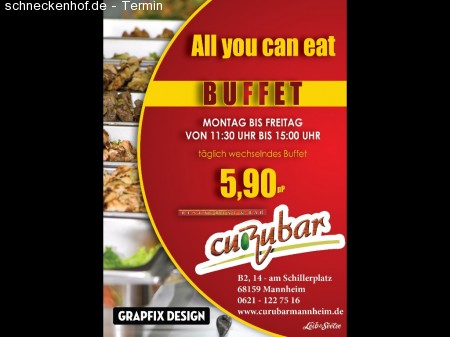 Mittagsbuffet Werbeplakat