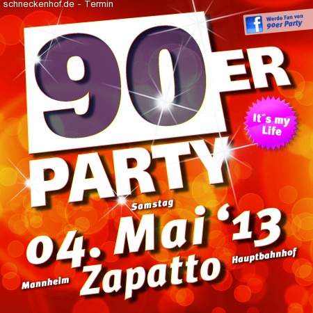 90er Party Werbeplakat