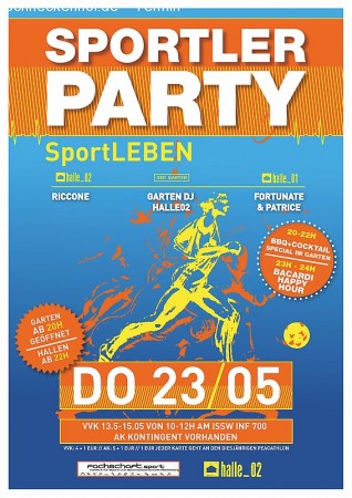 Sportlerparty Werbeplakat
